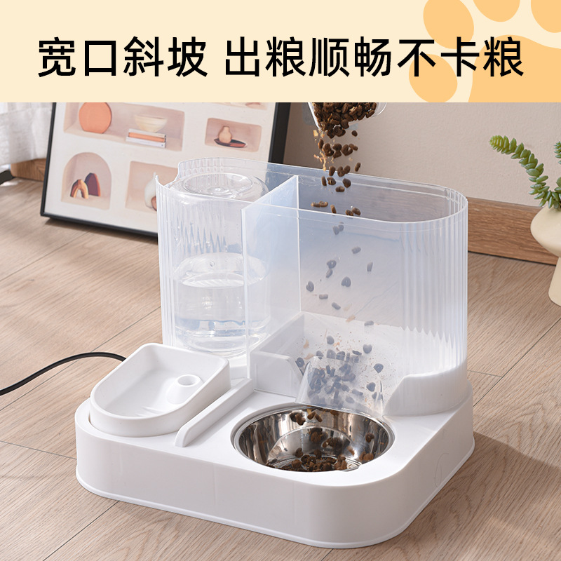 Pet feeder All-in-one automatic water feeding for cats Feeding bowl can disassemble and wash large capacity pet feeders Specification drawing