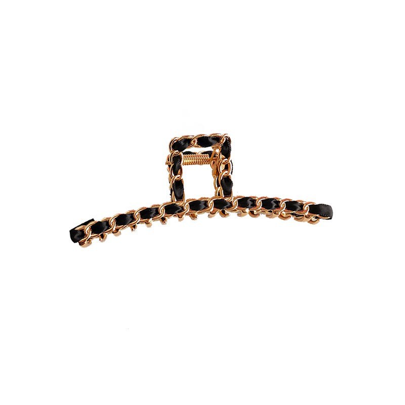 Korean Ins Metal Retro Internet Celebrity Chain Grab Clip Elegant Temperament Back Head Hair Clip Girl Shark Clip Hair Clip Item Picture
