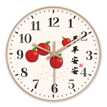 卡通网红水果钟表挂钟客厅家用时钟简约创意表大气石英钟挂表卧室