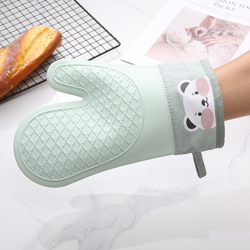 【LOVELY HOME】【 Hold Jia 】 Heat proof glove Heat insulation thickened silicone kitchen oven baking high temperature, non-slip and heat microwave oven baking Application Scenario