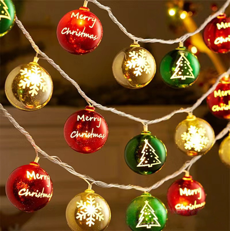圣诞许愿球led圣诞树装饰圆球灯星星灯五角星圆球圣诞节装饰彩灯详情图2