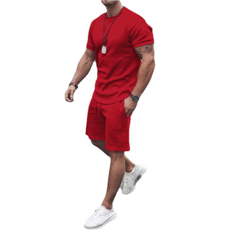 Short-sleeved T-shirt men's casual sports suit men's clothes Item Picture