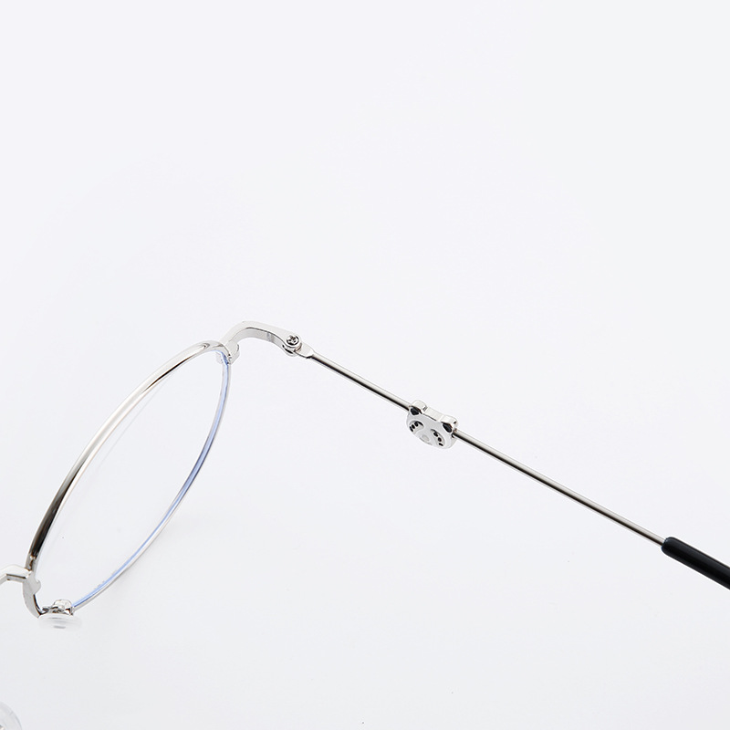 新款熊猫脚眼镜 文艺小清新平光框架眼镜 防蓝光小圆框眼镜批发详情图3