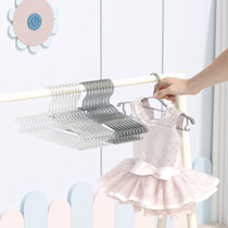 Spillbuy Children's hanger Baby Baby clothes hanging baby clothes Hanging clothes drying rack Children's non-slip transparent clothes rack