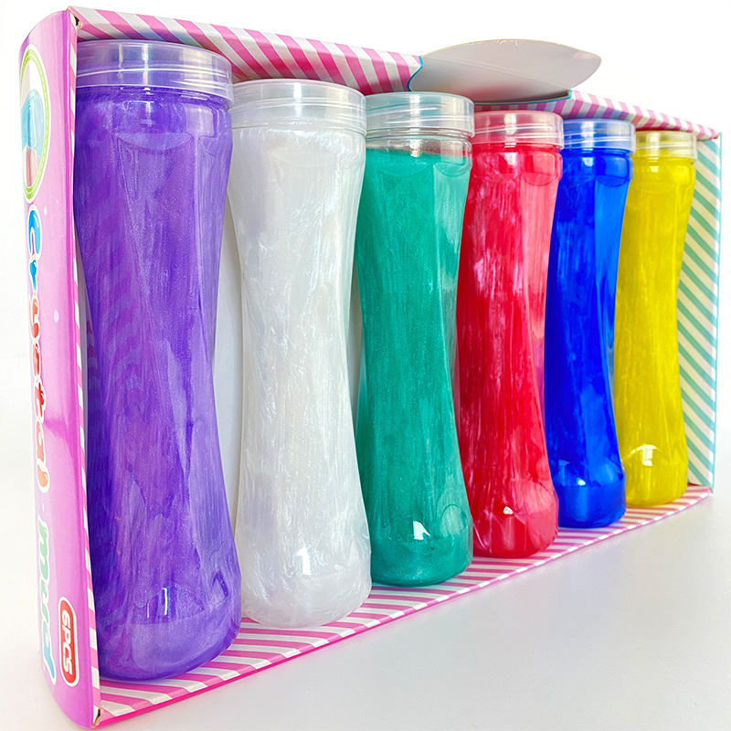 珠光水晶泥DIY史莱姆 跨境外贸批发儿童玩具彩泥 炫彩橡皮泥套装