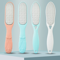Stainless steel two-sided foot scrub to exfoliate dead skin and exfoliate heel callus pedicure