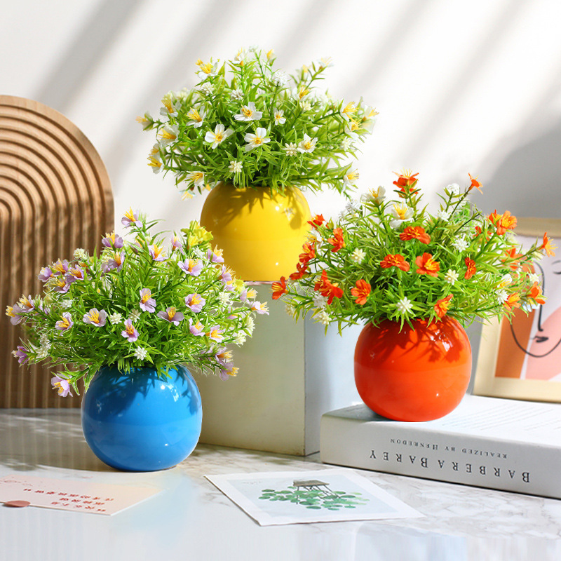 北欧仿真花假花摆设家居客厅电视柜餐桌花摆花仿真绿植小盆栽摆件