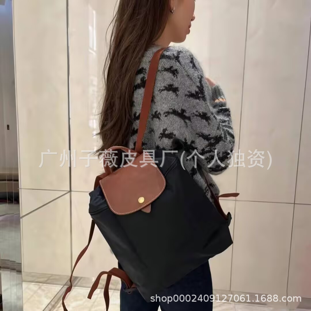 Longxiang backpack: High-quality, foldable, lightweight, large-capacity backpack, simple, fashionable, casual bag, student schoolbag Specification image