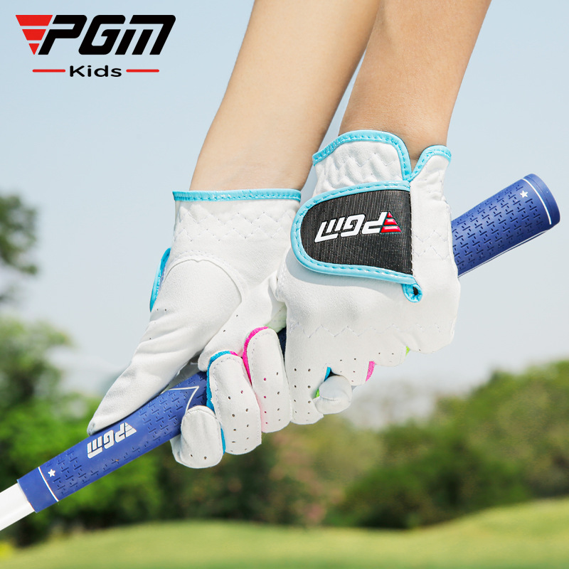 PGM Golf gloves Children's gloves Soft sports gloves for boys and girls microfiber cloth non-slip manufacturers direct sales Specification drawing