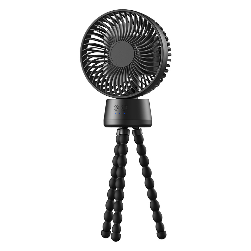 New Automatic Shaking Head Octopus Handheld Fan Usb Desktop Fan Portable Mini Fan With Led Lights Item Picture