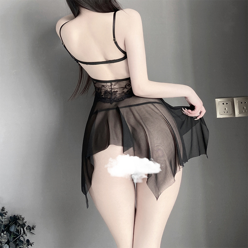 Erotic underwear with small breasts, steel supports, halter straps, no need to take them off, sexy pajamas, seductive, passionate and pure desire set Application Scenario