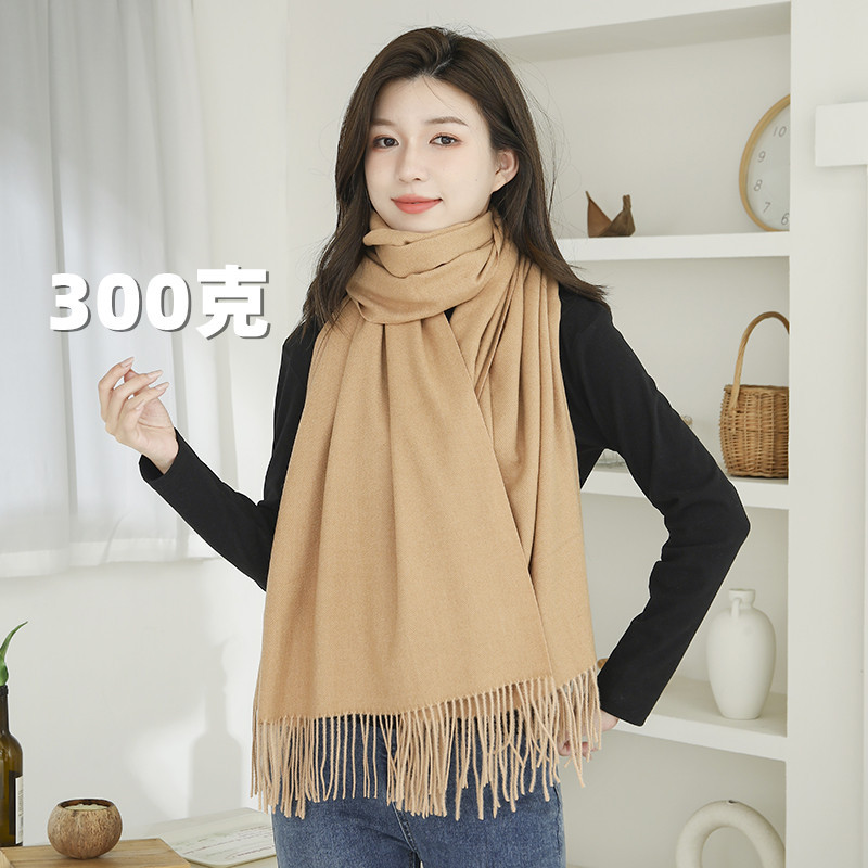 Solid Color Scarf Women's Winter All The Thick Men's Shawl Senior Sense New Autumn And Winter Imitation Cashmere Scarf Wholesale