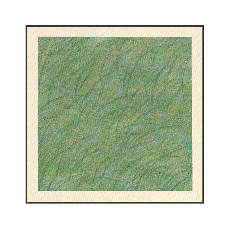 现代简约绿色抽象草地小众客厅玄关装饰画