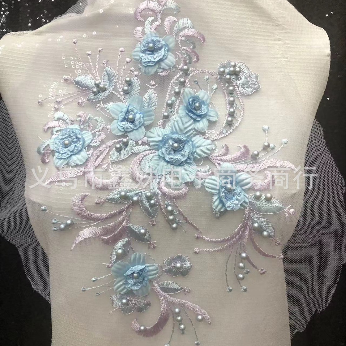 Mesh embroidery, three-dimensional flower sequins and diamonds, stage performance costume accessories Application Scenario