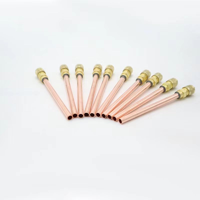 In stock supply of refrigerator liquid filling valve, copper fluorine-filled liquid filling check valve 6.35 needle valve, refrigeration, air conditioning and cold storage accessories details Picture