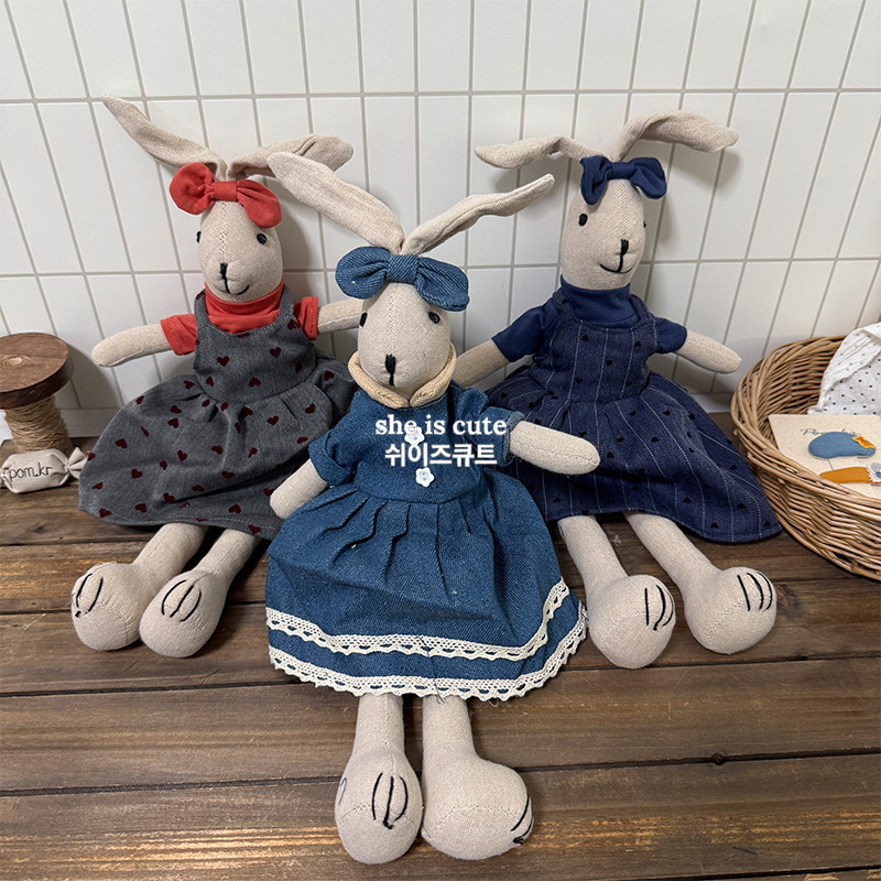 INS cross-border best-selling cotton and linen rabbit dolls, rabbit dolls, children's soothing toys, home decorations, birthday gifts