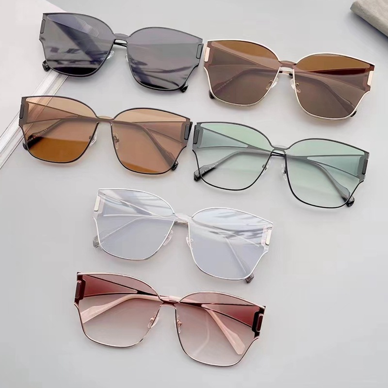 New natural and personalized sunglasses for women, with a high-end look, large and round faces, slimming, sun protection, and UV protection sunglasses for men details Picture
