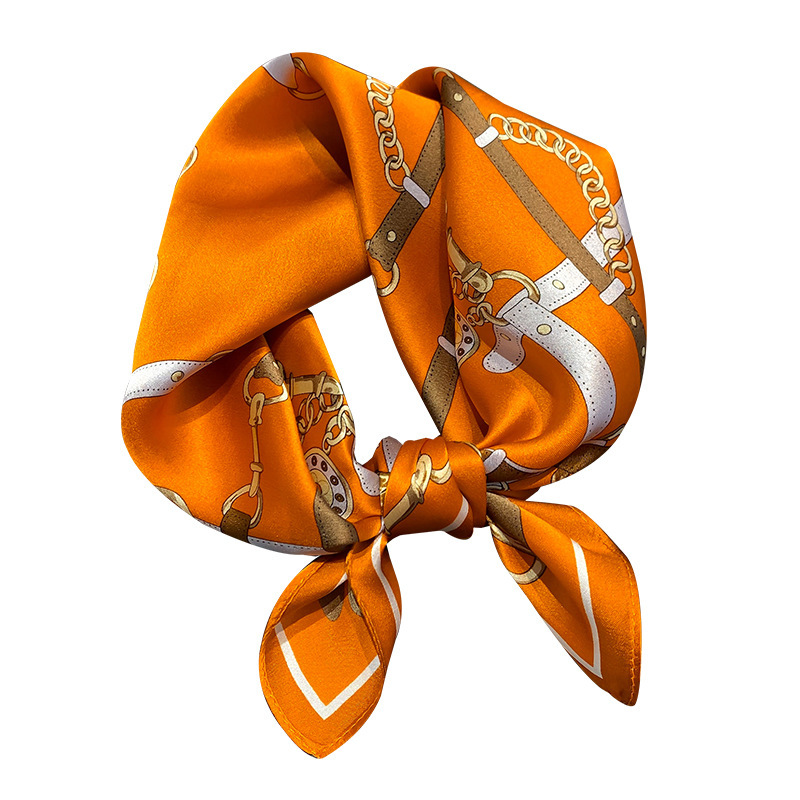 New Temperament 53 Silk Silk Scarf Belt Printed Scarf Spring/Summer Thin Fashion Silk Silk Decorative Lady Square Scarf Item Picture