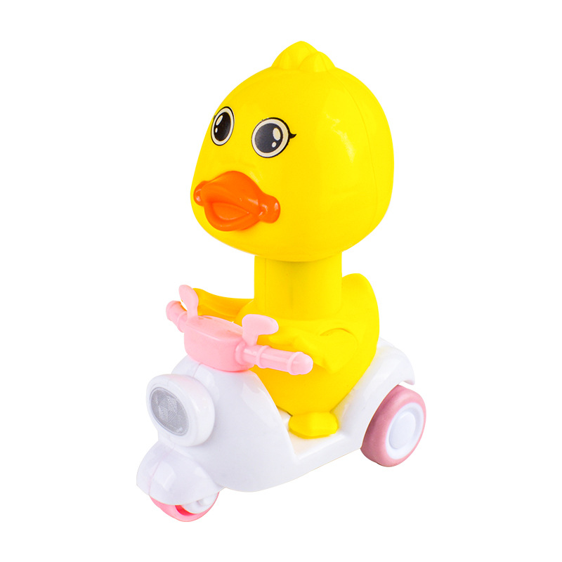 Douyin Press Little Yellow Duck, motorcycle baby, educational children's toys, Rebound bike, inertial sliding bike, street stall wholesale Item Picture