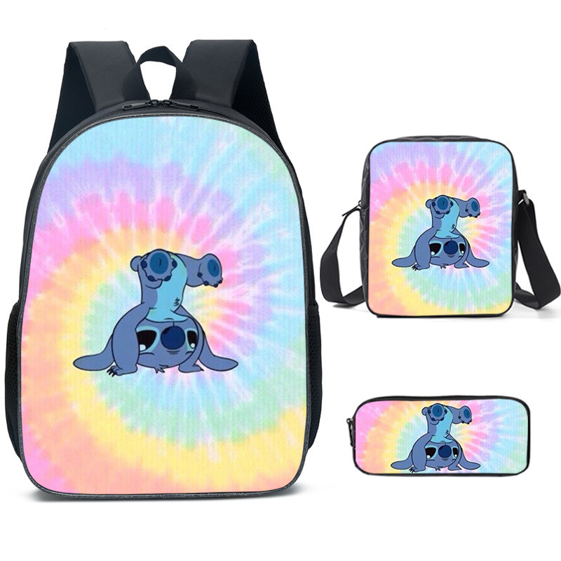 Amazon's New Cartoon Stitch Stitch Three-Piece Backpack For Primary And Secondary School Students Backpack Backpack Item Picture