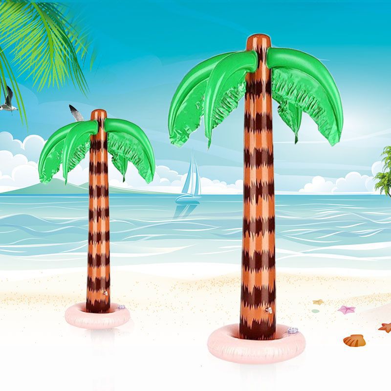 现货批发充气椰子树 派对玩耍PVC道具椰树盆栽吹气椰子树玩具详情图3