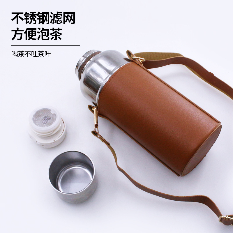 New 304 stainless steel insulated kettle, outdoor large-capacity travel kettle, portable handle, high appearance level stewed kettle in stock Specification image