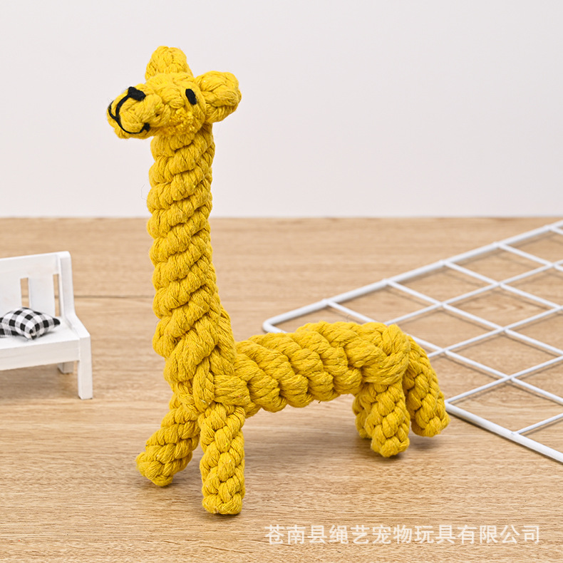 厂家批发棉绳/手工编织动物/狗狗咬绳玩具产品图