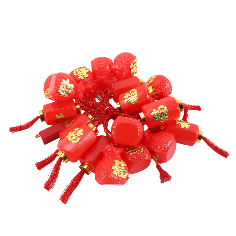 2025 New Year's Festive Red Lantern LED decorative String, Spring Festival and National Day festive Red lantern LED string Item Picture