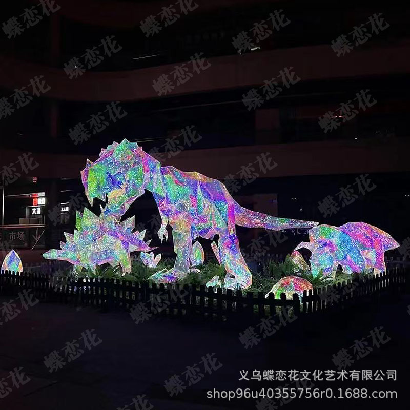 新款亚克力材质美陈灯可定商场酒店景区炫彩镭射LED彩灯节庆装饰