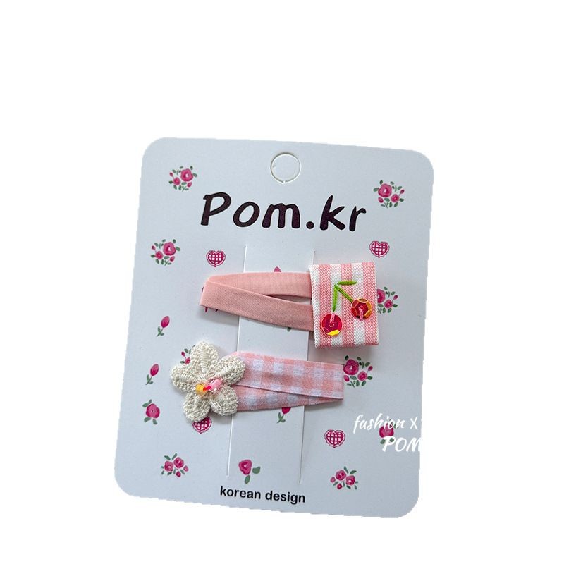 Primavera nuevo estilo niños adorables estrellas lentejuelas amor tartan horquilla chica dulce lateral flequillo broken hair accesorio Item Picture