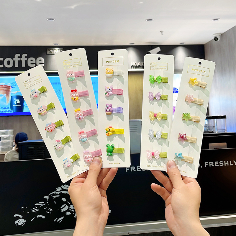 Children's Cartoon Hair Clip Spring And Summer Candy Color Hair Card Baby Hair Less South Korea 2023 New Bangs Clip Hair Accessories