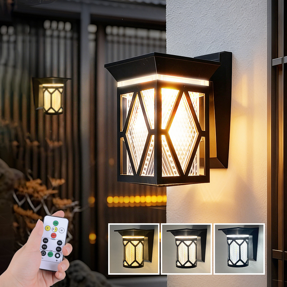Cross-border new products: solar wall lamps, outdoor garden lamps, outdoor balcony and terrace decorative atmosphere lamps, and courtyard lamps