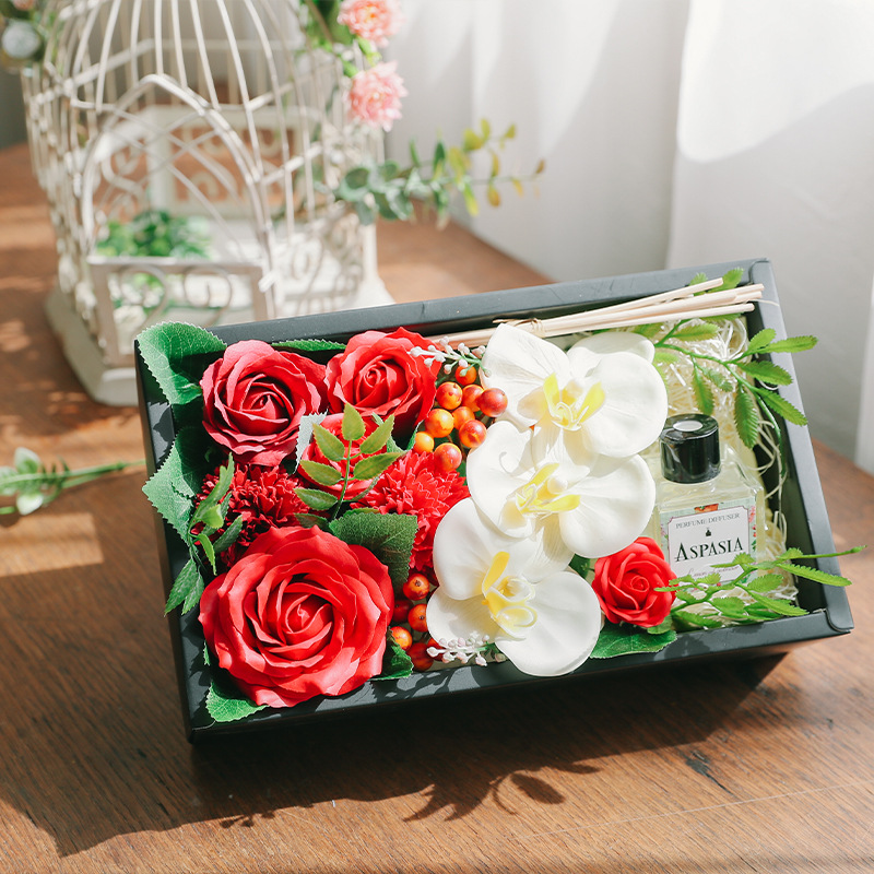Soap Flower Box Cross-Border Innovation Teachers' Day Mother's Day Rose Gift To The Teacher Mother Hand Gift Wholesale Specification drawing