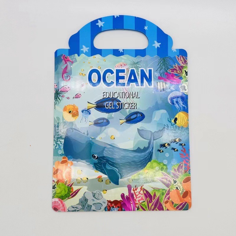 跨境全场景趣味果冻贴纸书儿童反复贴可水洗早教益智启蒙玩具批发