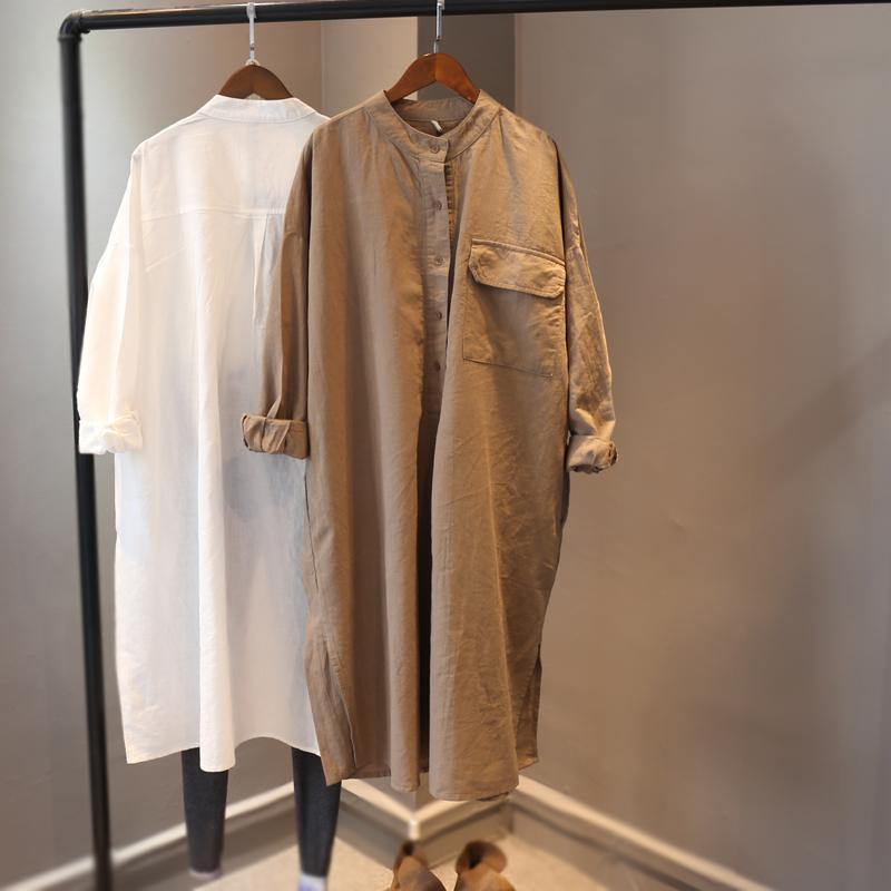 Wholesale of new casual shirts, mid-length skirts and spring tops for women from the Cotton, Linen and forest series details Picture