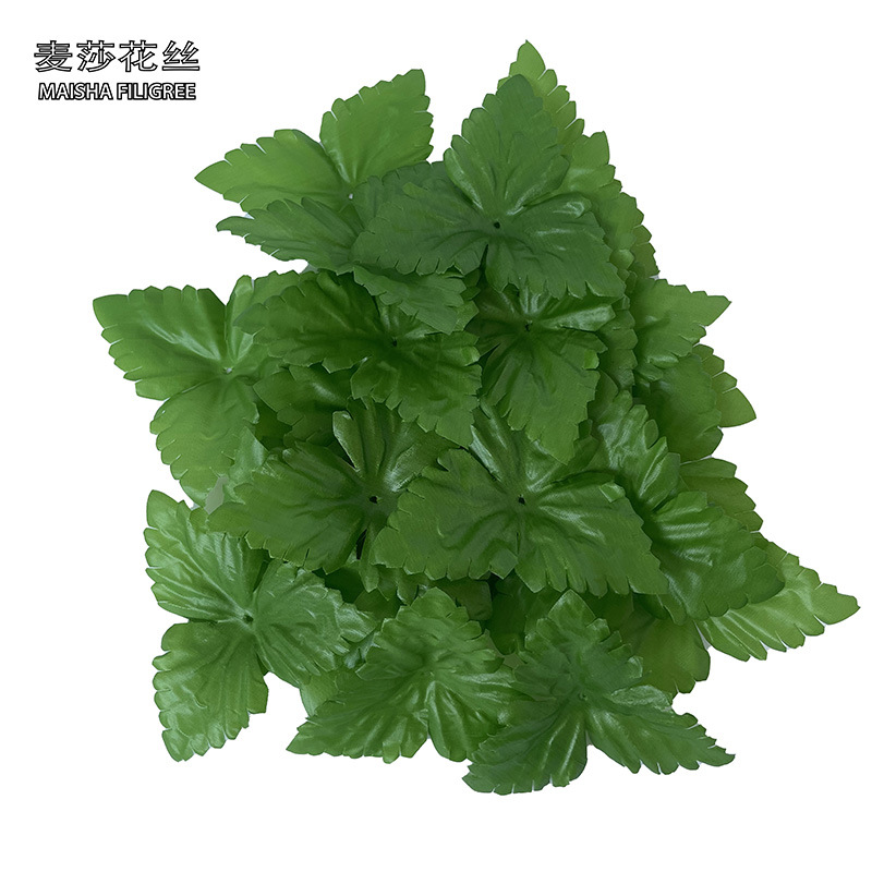 仿真花百搭叶子丝印叶子花托三角叶装饰配件仿生花卉详情13