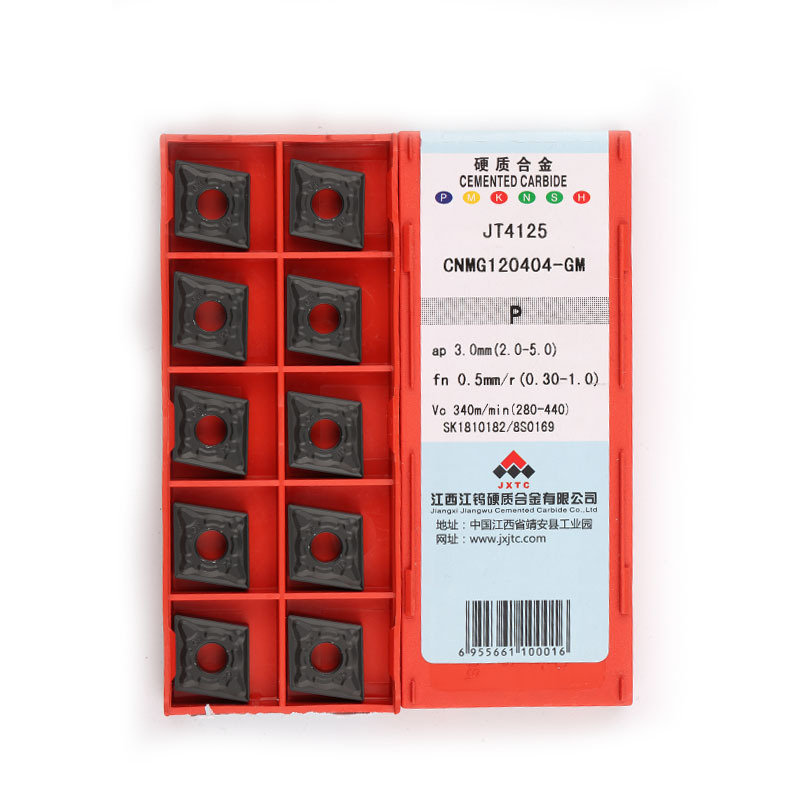 Jiangwu CNC lathe inserts with rhombic outer circle and inner hole, stainless steel, cast iron, hard alloy lathe tool grains, CNMG Item Picture