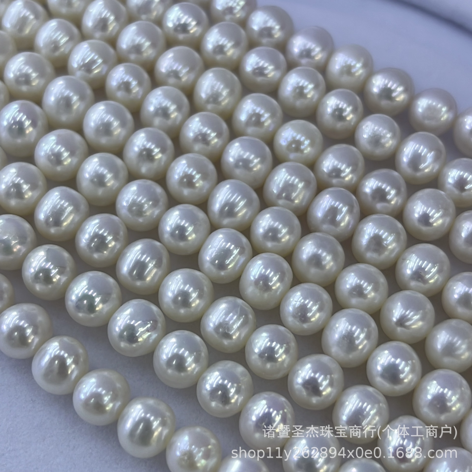 8-9mm天然淡水无核珍珠项链强光近圆微暇妈妈链送妈妈长辈礼物产品图