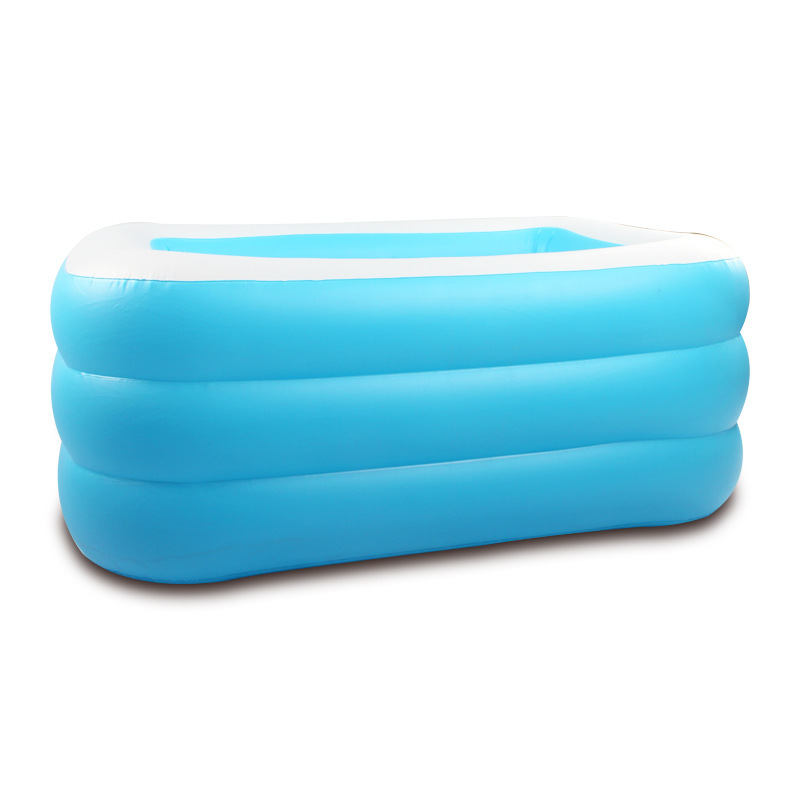 Pvc Blue And White Children's Inflatable Swimming Pool Adult Home Swimming Pool Paddling Pool Large Outdoor Inflatable Swimming Pool Specification drawing