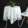 7Y99 simple and modern square table fabric, white round table mat, European country lace small round tablecloth Application Scenario