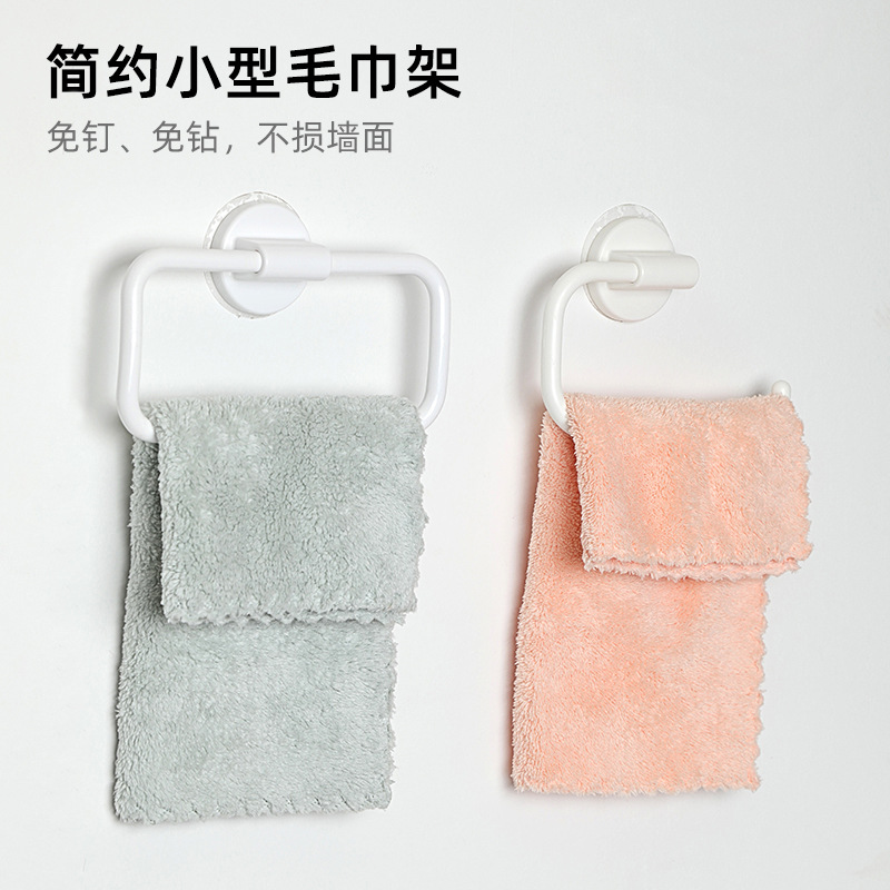 浴室卫生间收纳毛巾架卫浴挂件 免打孔无痕硅胶毛巾架厂家定制
