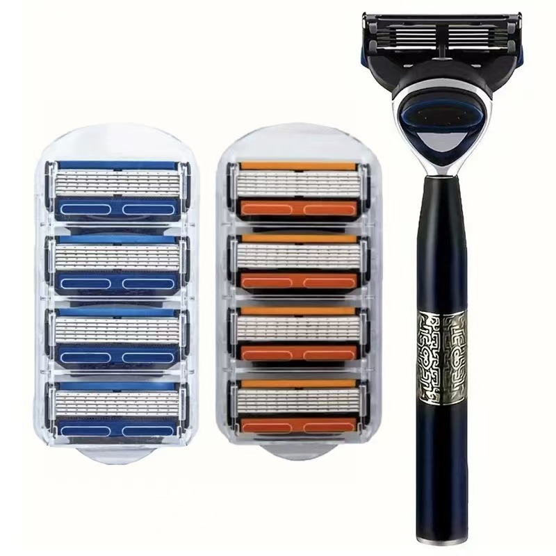 6-Layer Manual Razor For Men跨境高品质男士手动剃须刀6层刀头