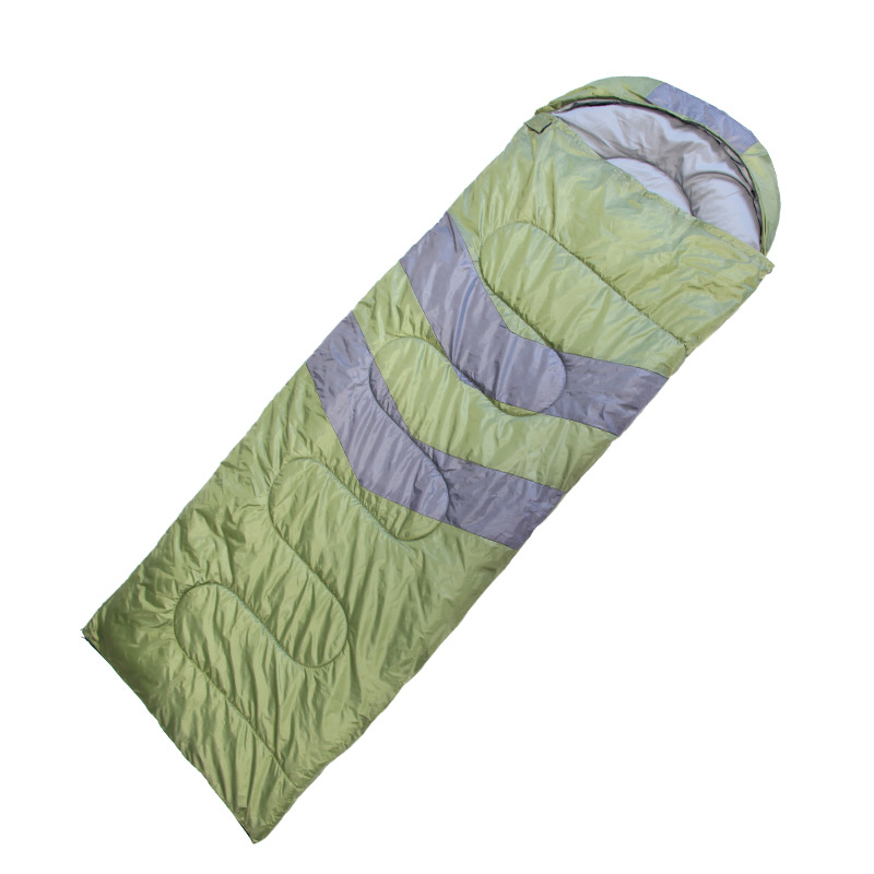 Customizable 1.3kg Spring and Autumn outdoor envelope-style cap sleeping bag, hollow cotton midday rest sleeping bag for outdoor camping Item Picture