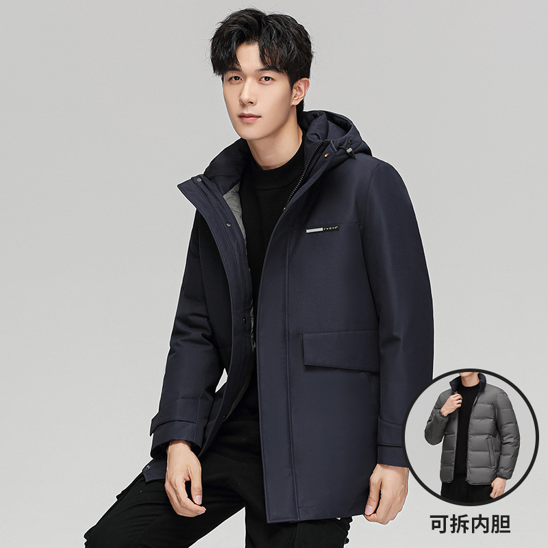 羽绒服男中长产品图