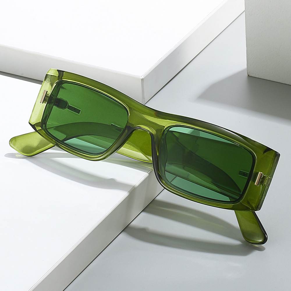 New square-framed sunglasses, European and American fashion square ins style, unisex personalized sunglasses, cross-border eyewear wholesale details Picture