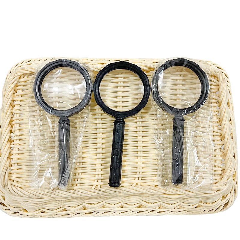 Black-framed magnifying glass, portable magnifying glass, magnifying glass for the elderly, gift gift, reading magnifying glass supply Item Picture