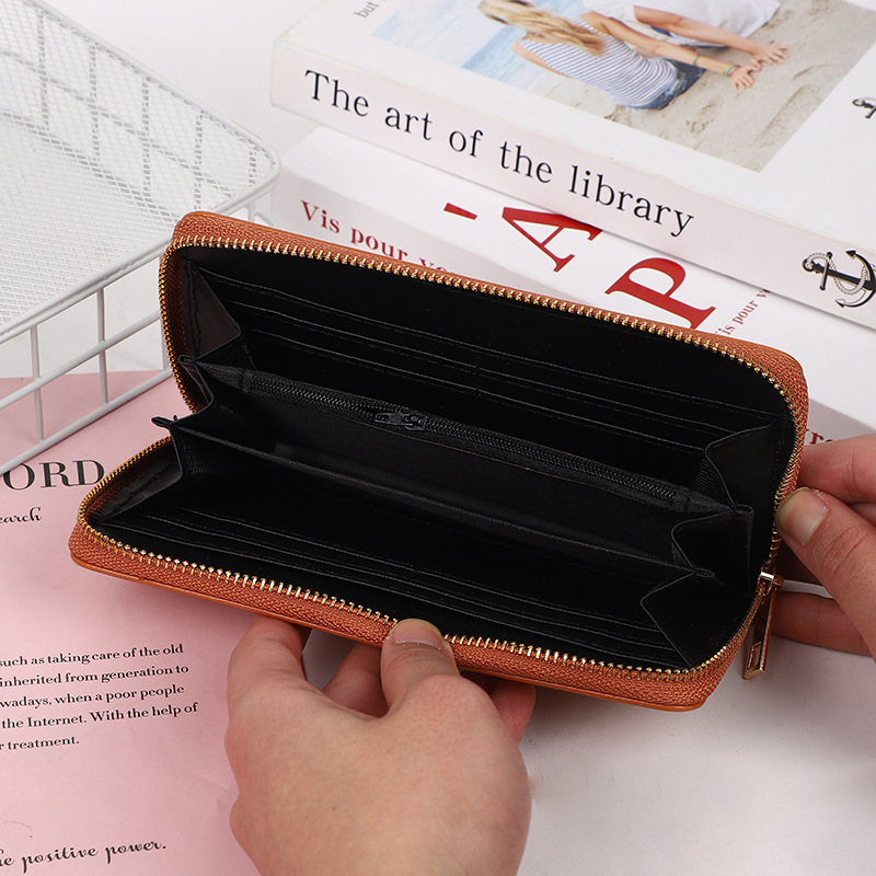 New Simple Women's Purse Long Hand Bag Mobile Phone Bag Large Coin Wallet Large Capacity Card Bag Item Picture