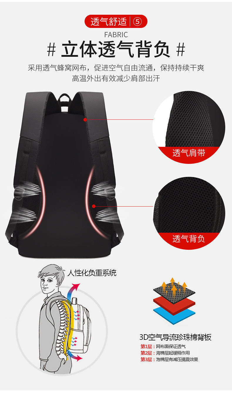 Mochila de viaje de gran capacidad para hombres 60 litros de viaje al aire libre mochila de montaña a prueba de agua bolsa de trabajo de negocios nueva bolsa de escuela pic 9