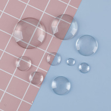 厂家生产批发 水晶玻璃冰箱贴白胚饰品配件贴图圆形饰品时光宝石C