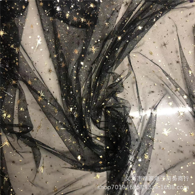 Factory direct sales of Starlight mesh Halloween fabric, background tablecloths, clothing accessories, DIY by hand Item Picture